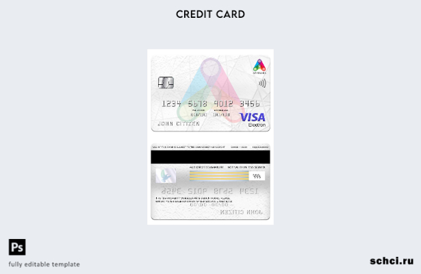 цифровая загрузка шаблона электронной карты Visa Arig Bank Монголии